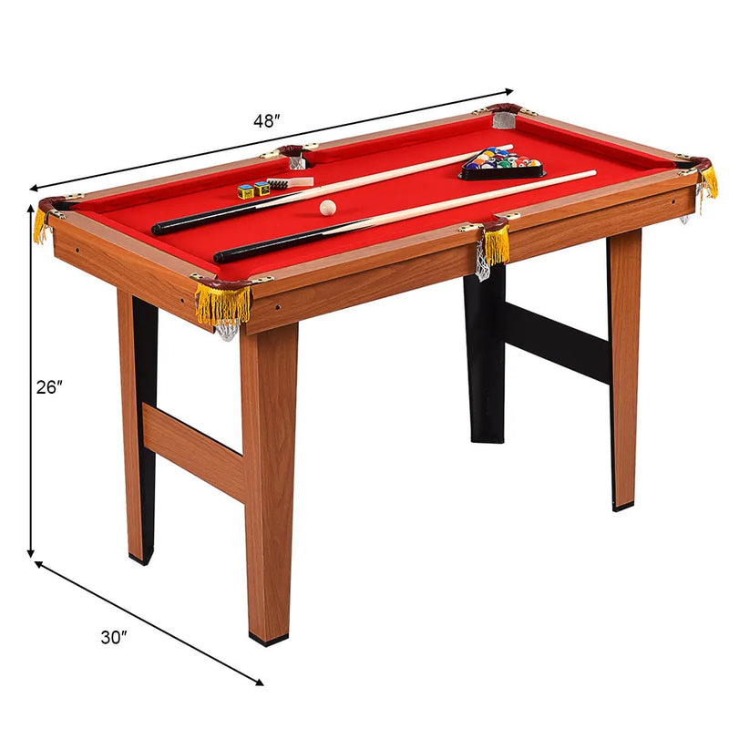 48 Inch Mini Table Top Pool Table Game Billiard Set by DirectDeals