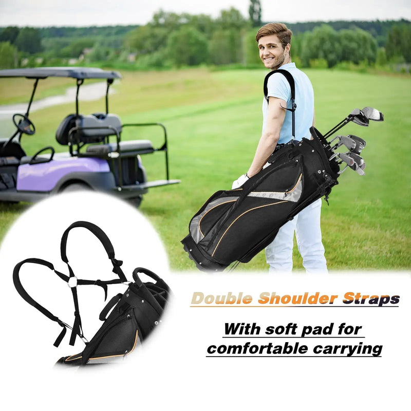 9 Inch Golf Stand Bag Divider Carry Pockets Storage by DirectDeals