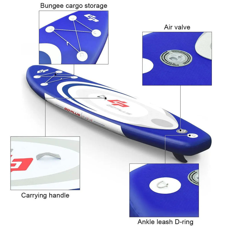 10 Feet Inflatable Stand Up Paddle Surfboard with Bag by DirectDeals