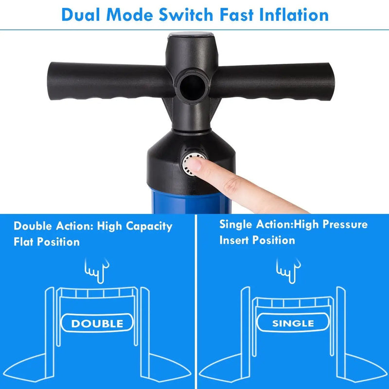 Double Action Manual inflation SUP Hand Pump with Gauge by DirectDeals
