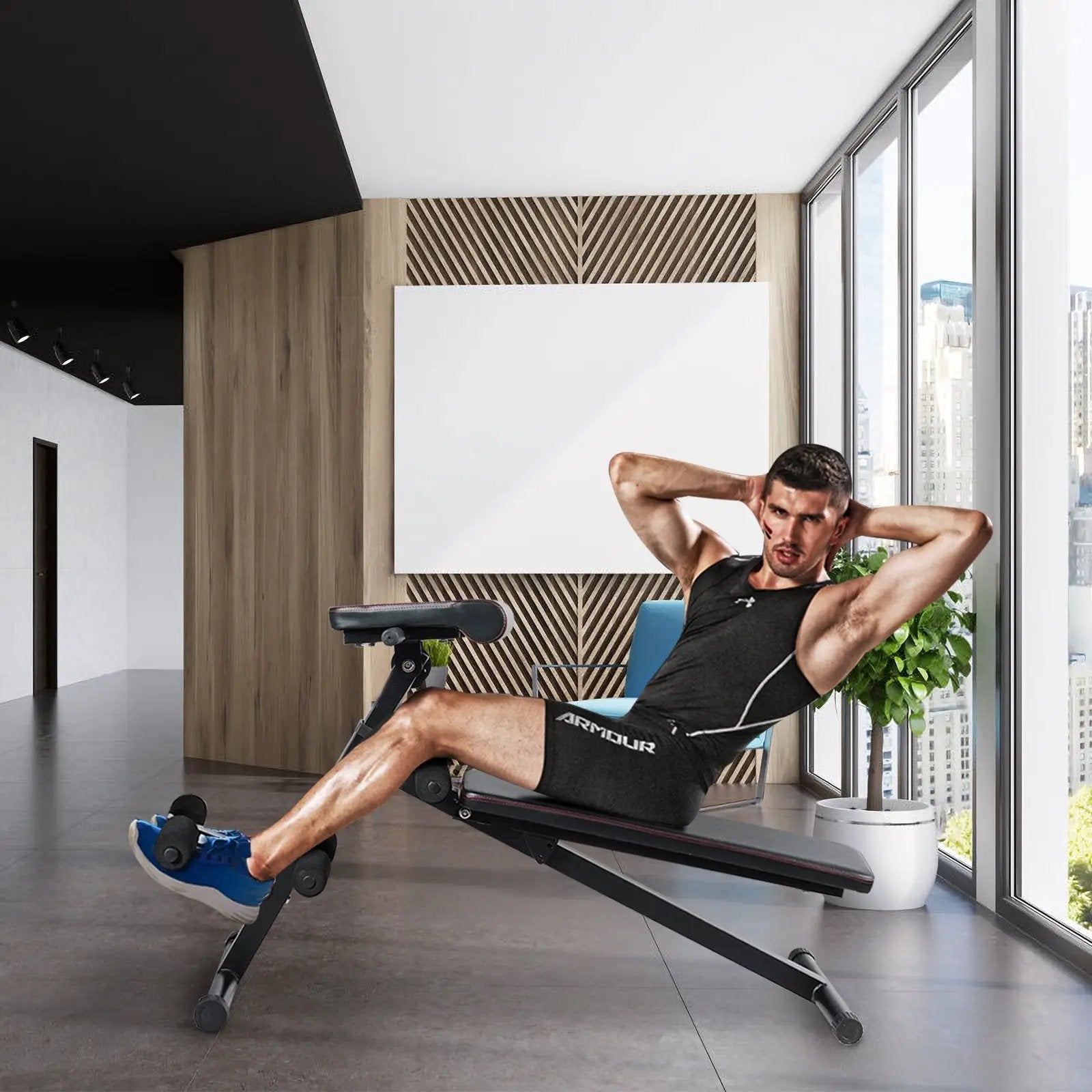 Multi-Functional Adjustable Full Body Exercise Weight Bench by DirectDeals