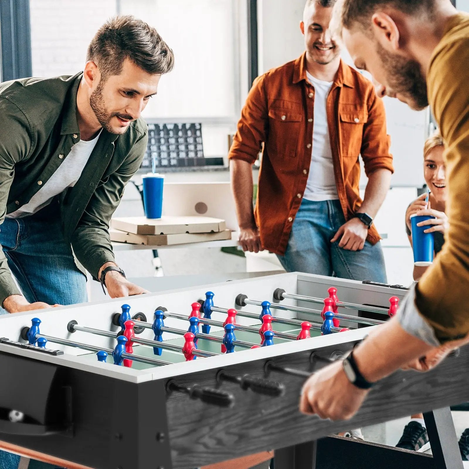 48 Inch Competition Sized Home Recreation Wooden Foosball Table by DirectDeals