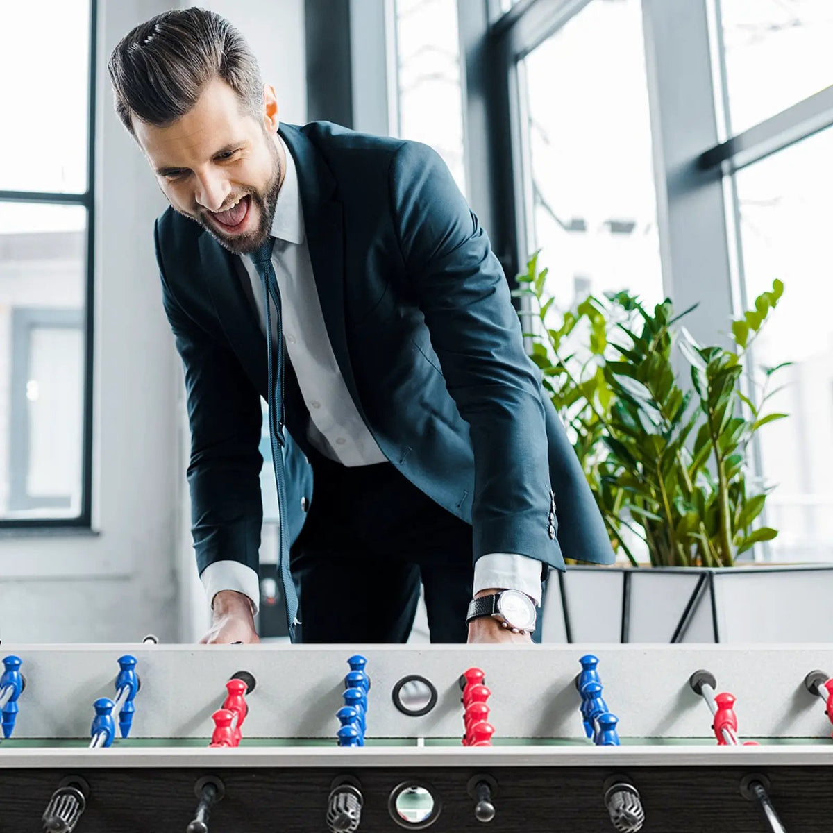48 Inch Competition Sized Home Recreation Wooden Foosball Table by DirectDeals