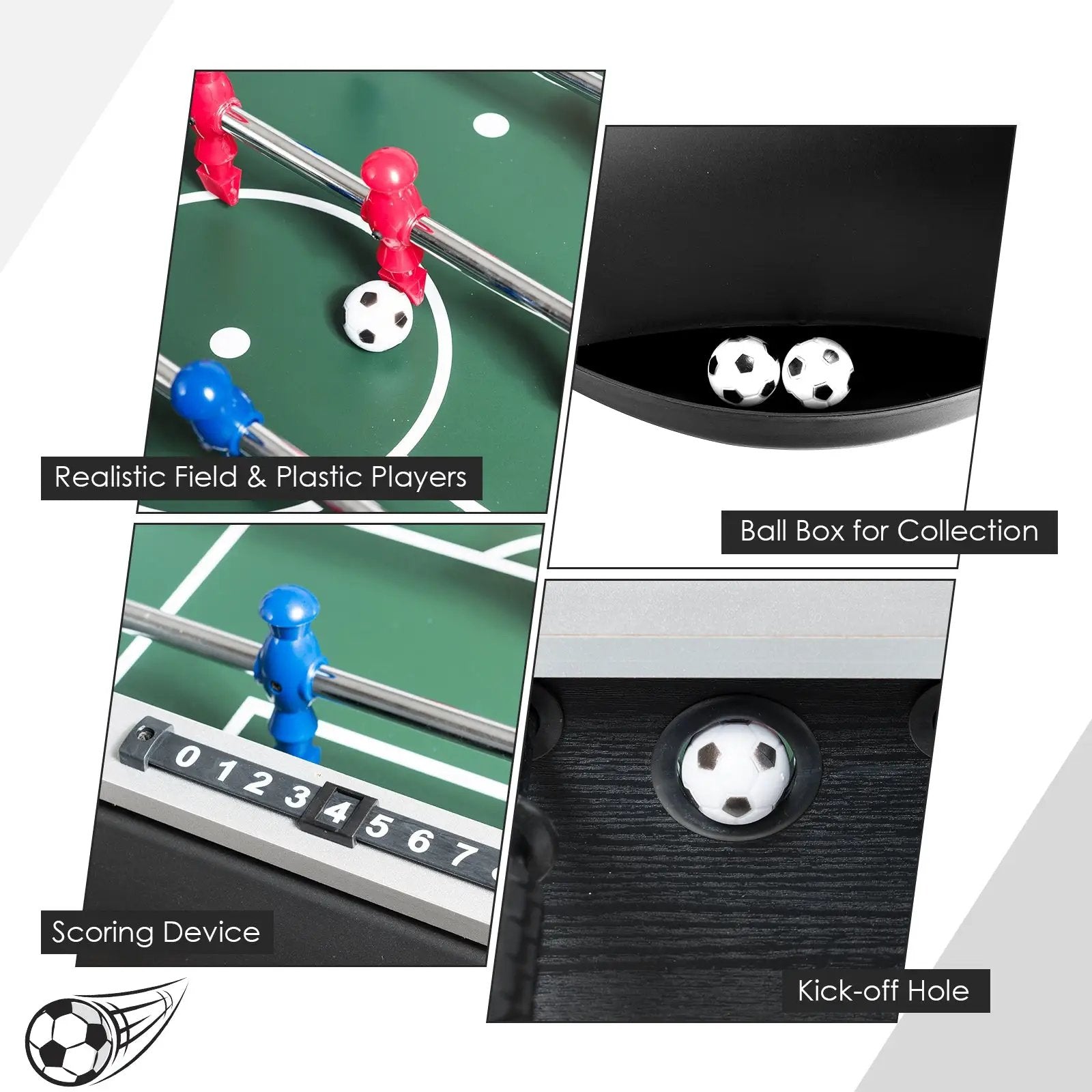 48 Inch Competition Sized Home Recreation Wooden Foosball Table by DirectDeals
