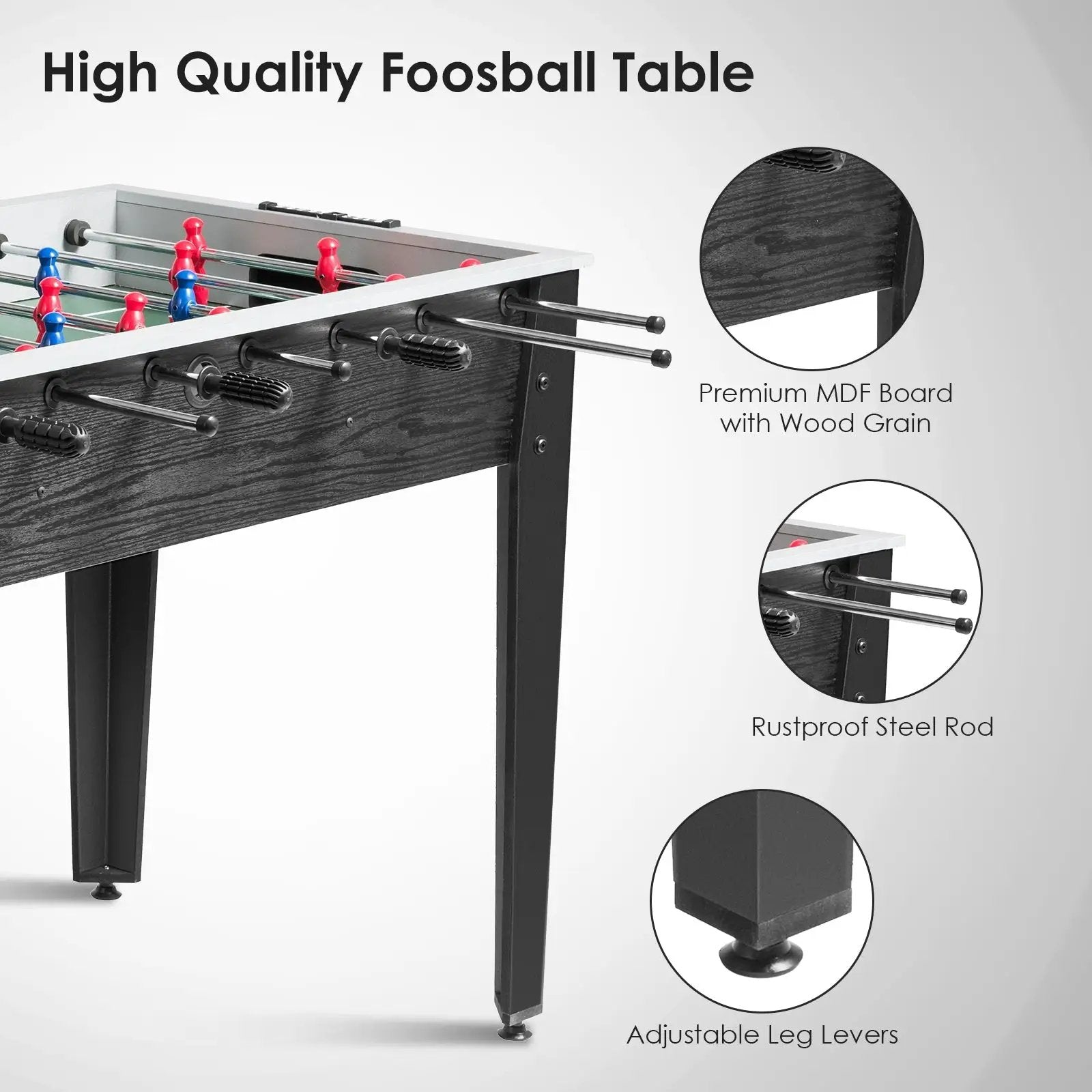 48 Inch Competition Sized Home Recreation Wooden Foosball Table by DirectDeals