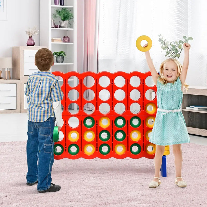 Jumbo 4-to-Score Giant Game Set with 42 Jumbo Rings and Quick-Release Slider by DirectDeals