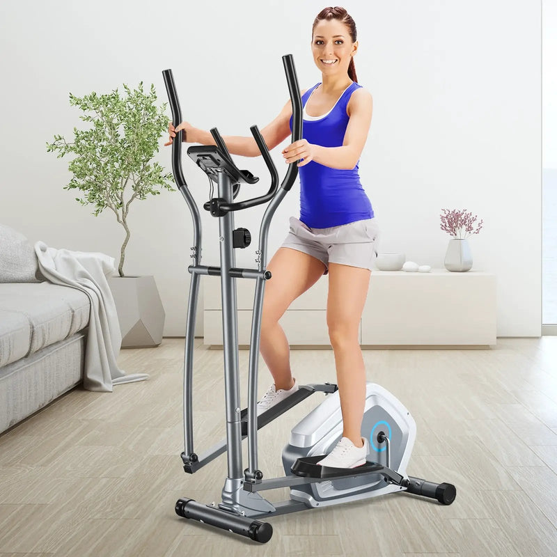 Elliptical Magnetic Cross Trainer with LCD Monitor and Pulse Sensor by DirectDeals