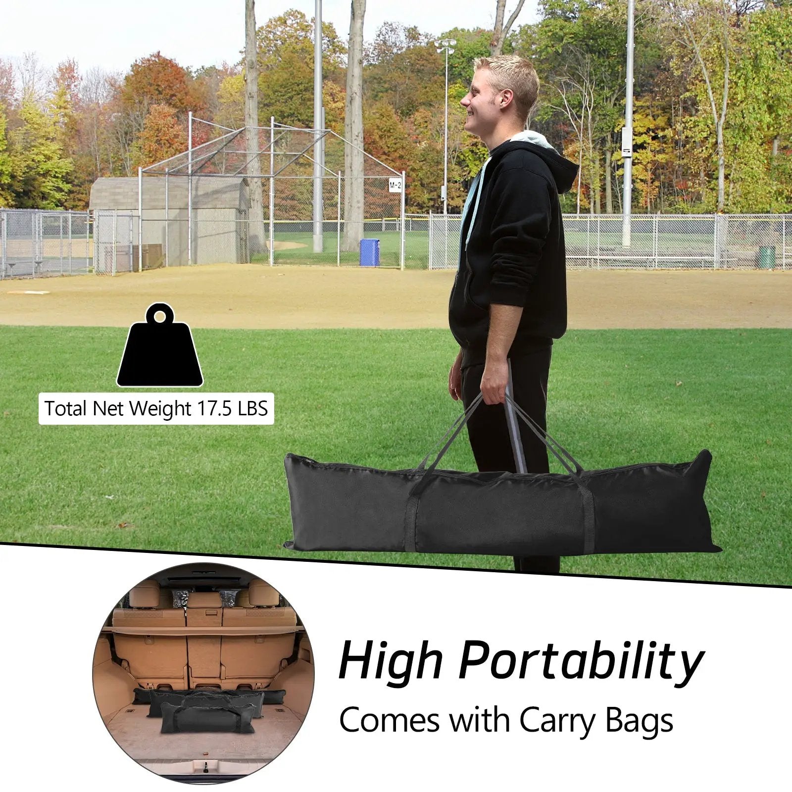 Portable Practice Net Kit with 3 Carrying Bags by DirectDeals