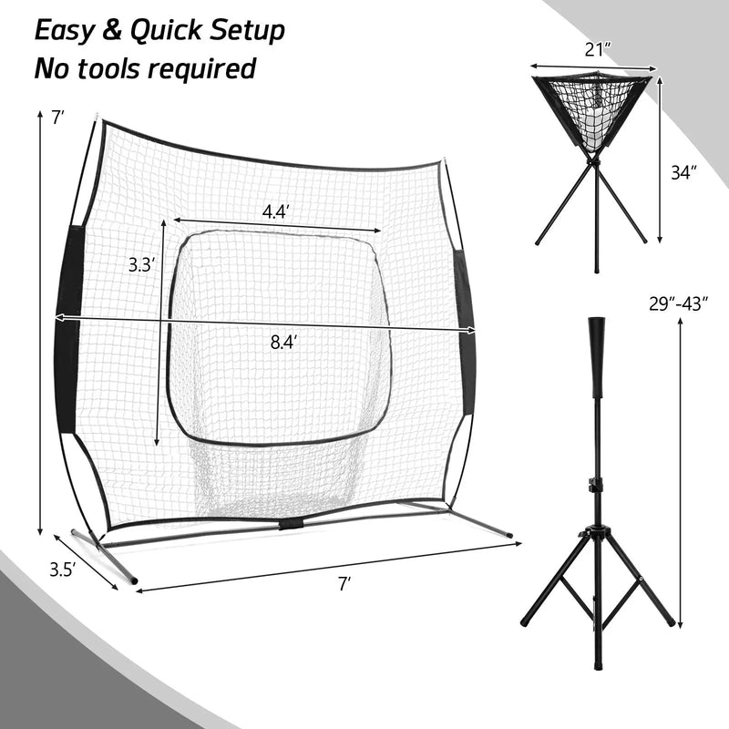 Portable Practice Net Kit with 3 Carrying Bags by DirectDeals