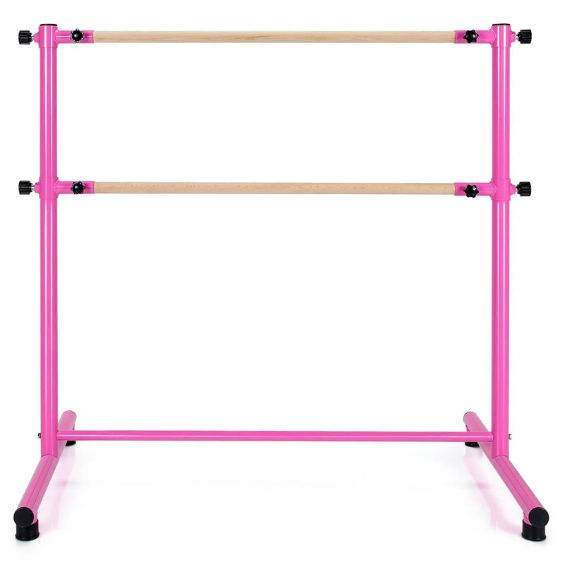 47 Inch Double Ballet Barre with Anti-Slip Footpads by DirectDeals