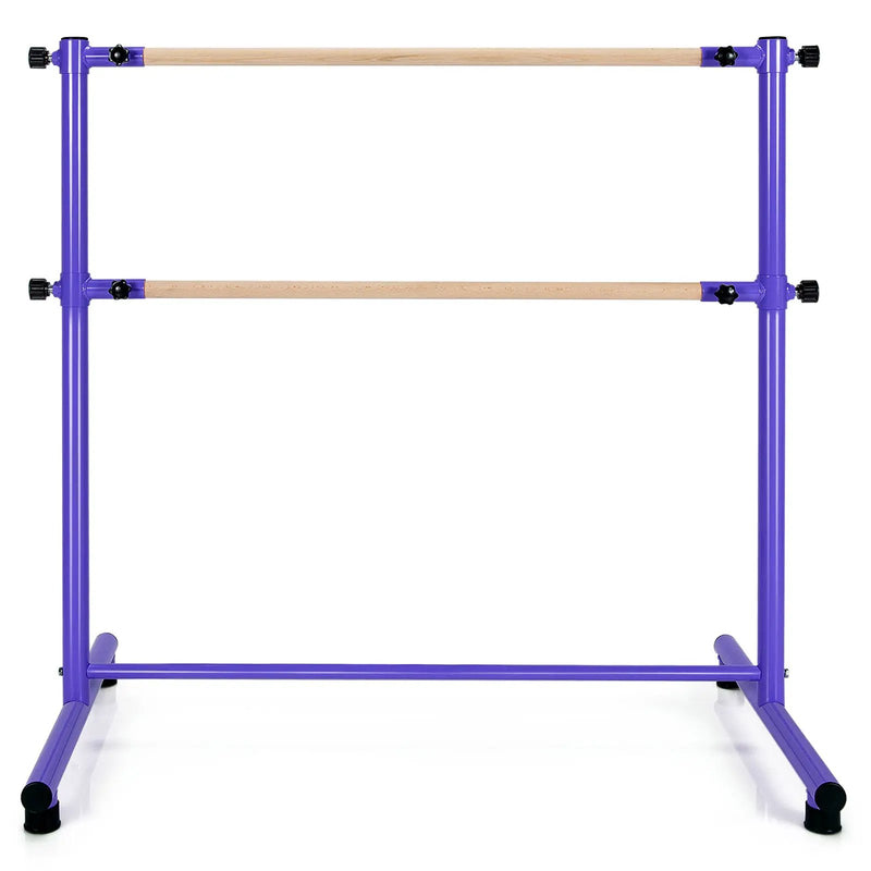 47 Inch Double Ballet Barre with Anti-Slip Footpads by DirectDeals