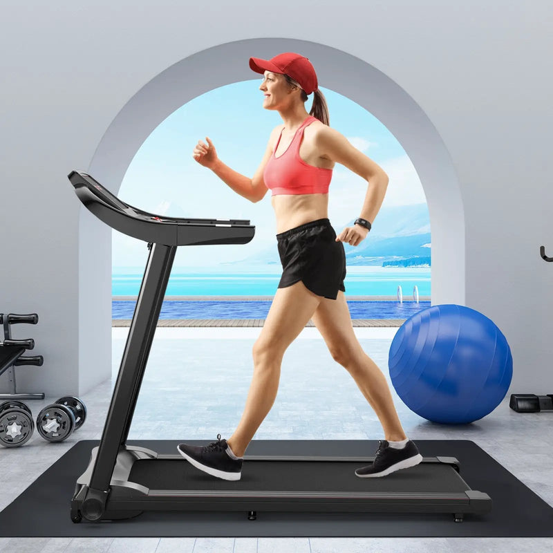2.25HP Electric Folding Treadmill with HD LED Display and APP Control Speaker by DirectDeals