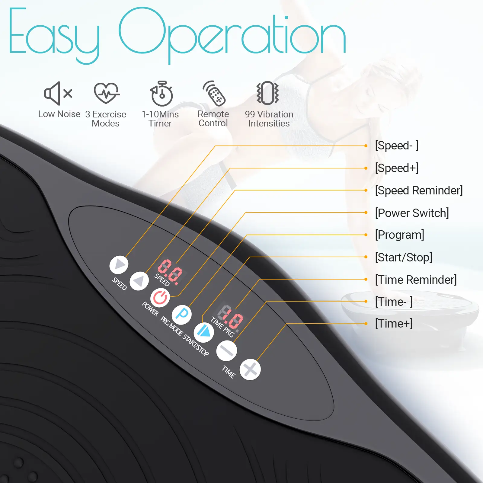 Mini Vibration Body Fitness Platform with Loop Bands by DirectDeals