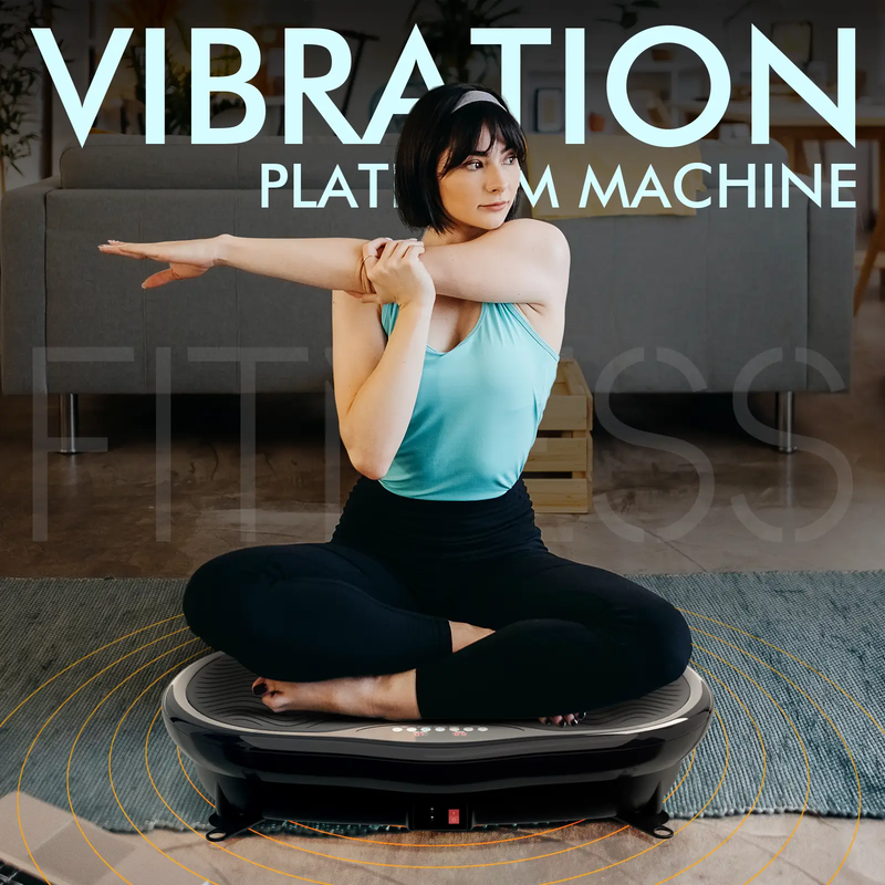 Mini Vibration Body Fitness Platform with Loop Bands by DirectDeals