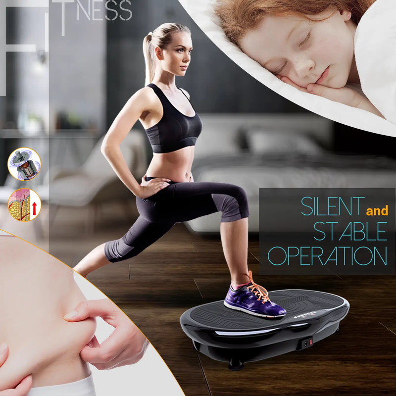 Mini Vibration Body Fitness Platform with Loop Bands by DirectDeals