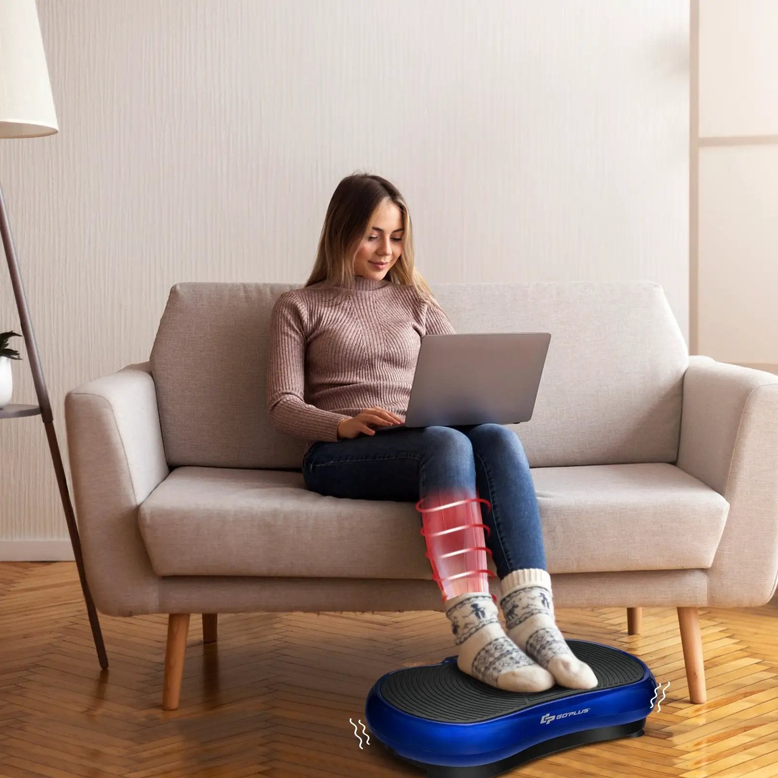 3D Vibration Plate Fitness Machine with Remote Control by DirectDeals
