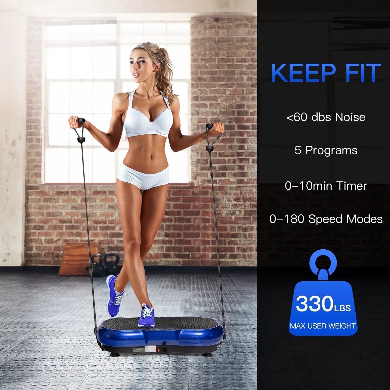 3D Vibration Plate Fitness Machine with Remote Control by DirectDeals