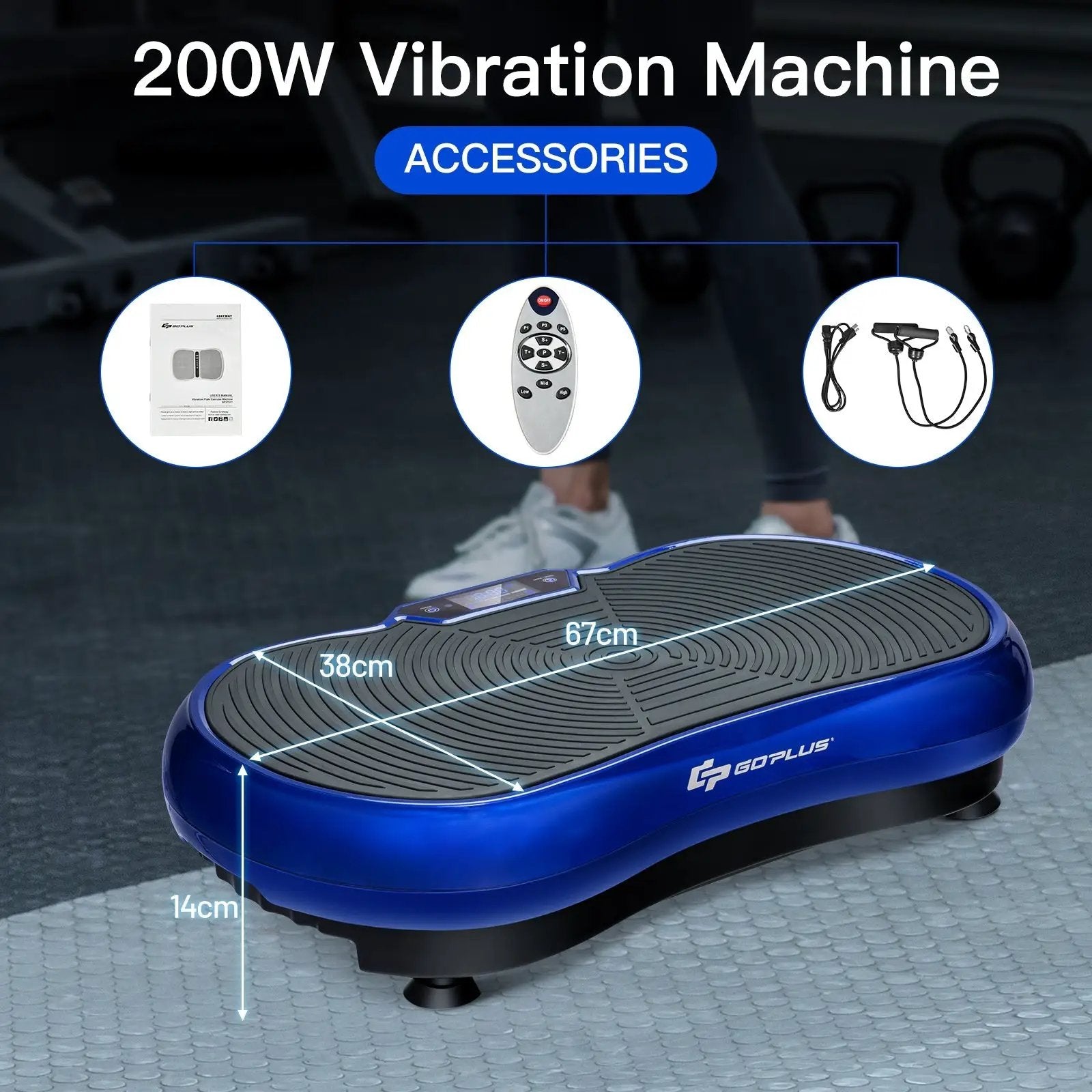 3D Vibration Plate Fitness Machine with Remote Control by DirectDeals