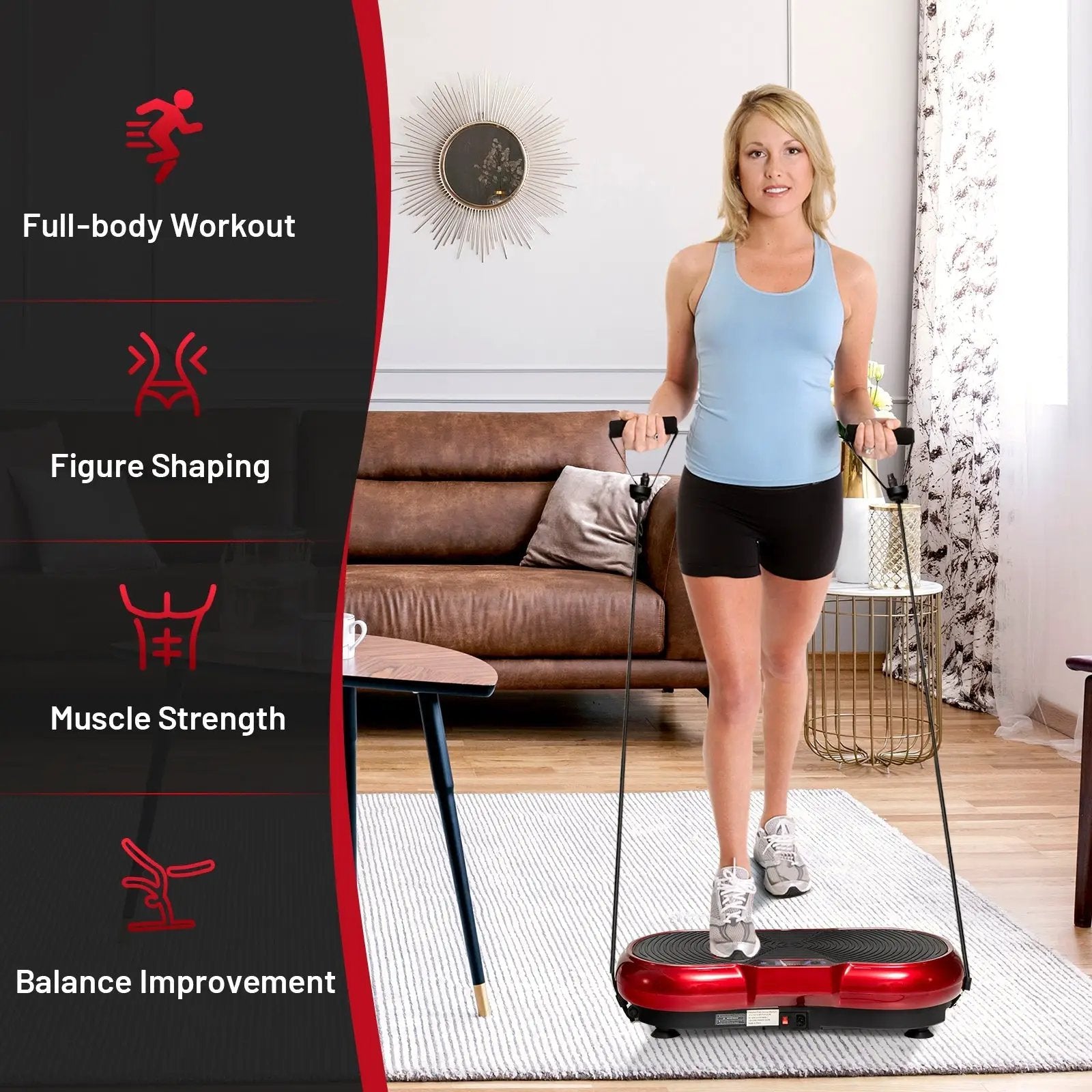 3D Vibration Plate Fitness Machine with Remote Control by DirectDeals