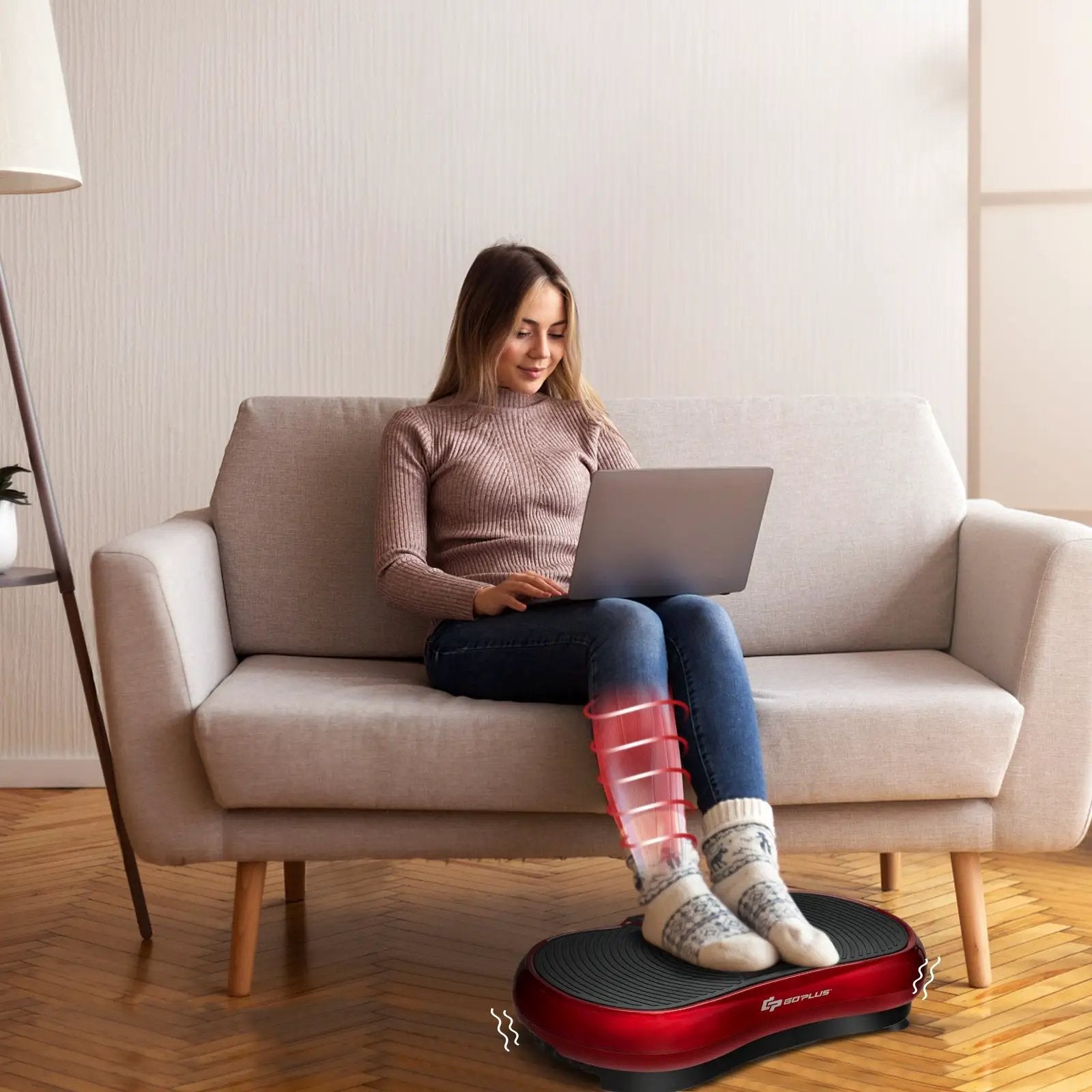3D Vibration Plate Fitness Machine with Remote Control by DirectDeals