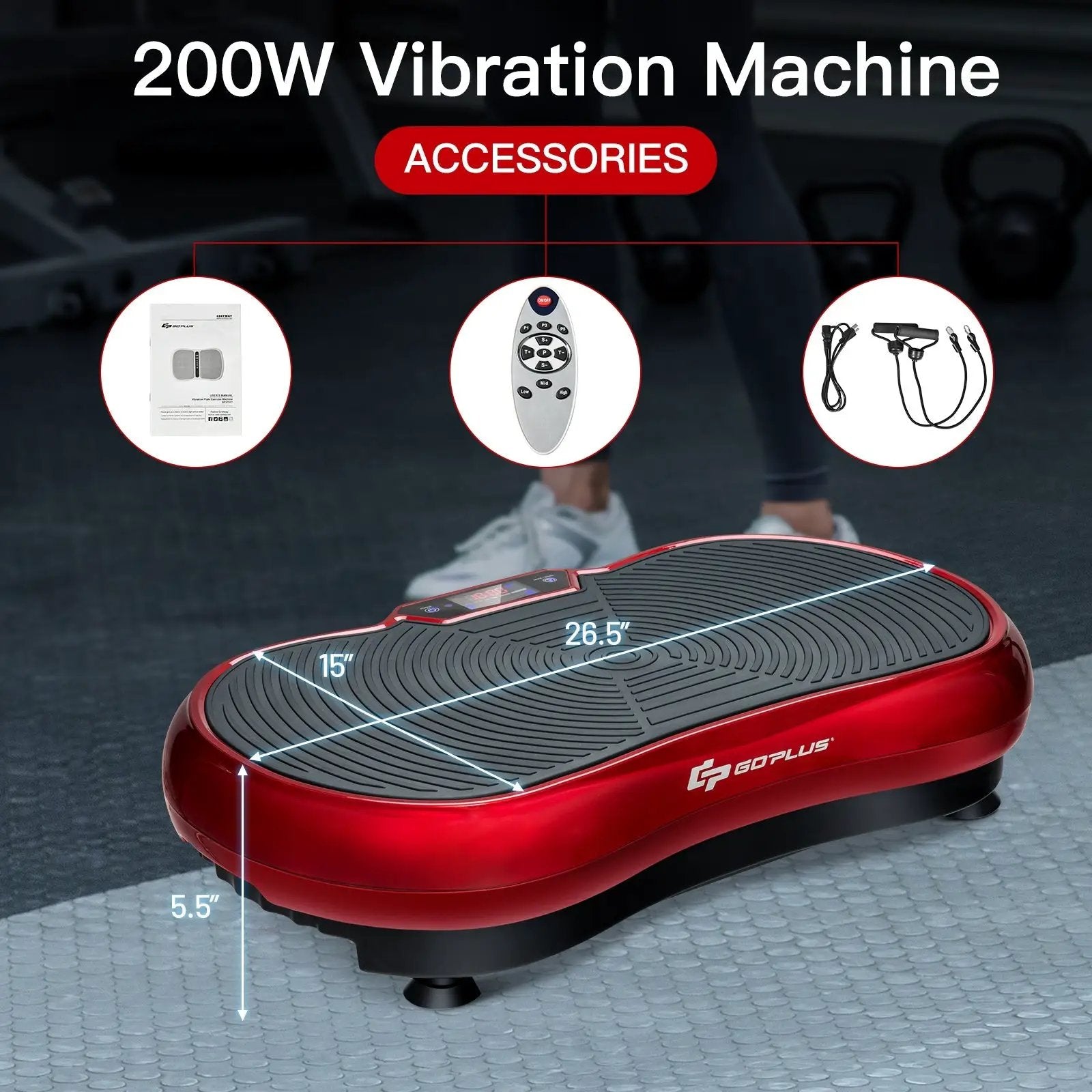 3D Vibration Plate Fitness Machine with Remote Control by DirectDeals