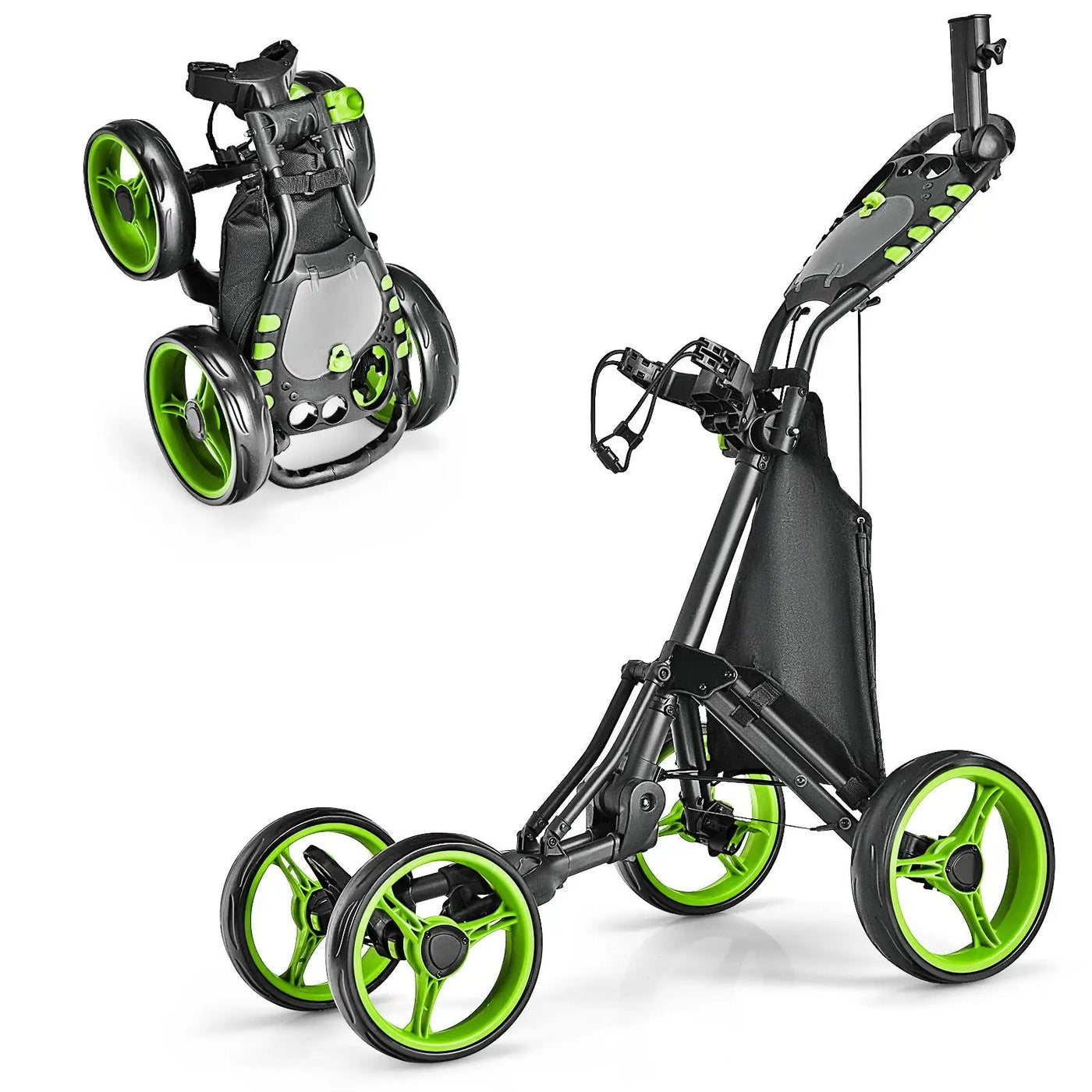 Golf Push Pull Cart with Foot Brake by DirectDeals