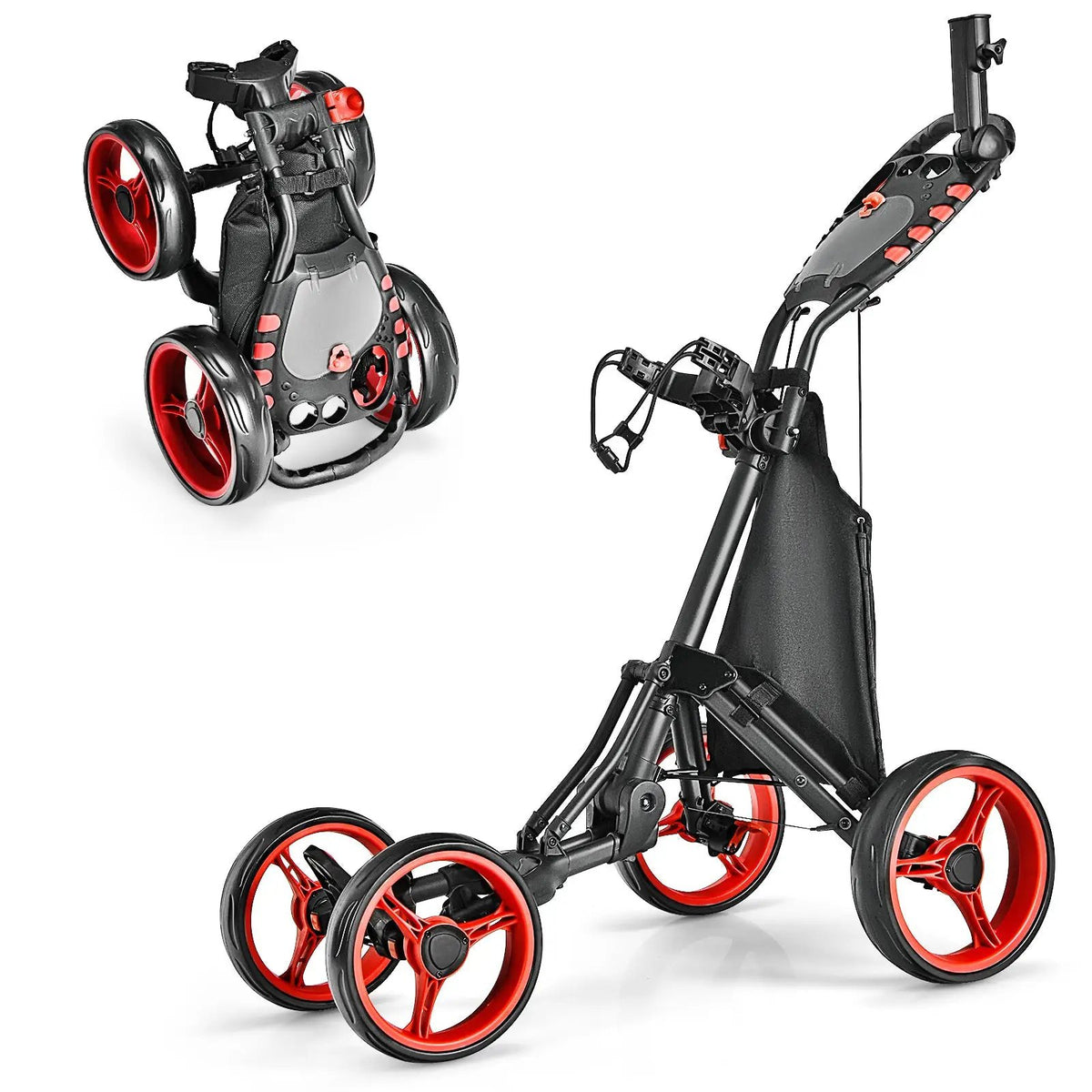 Golf Push Pull Cart with Foot Brake by DirectDeals