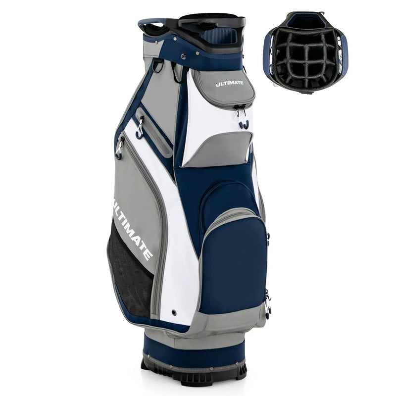 10.5 Inch Golf Stand Bag with 14 Way Dividers and 7 Zippered Pockets by DirectDeals