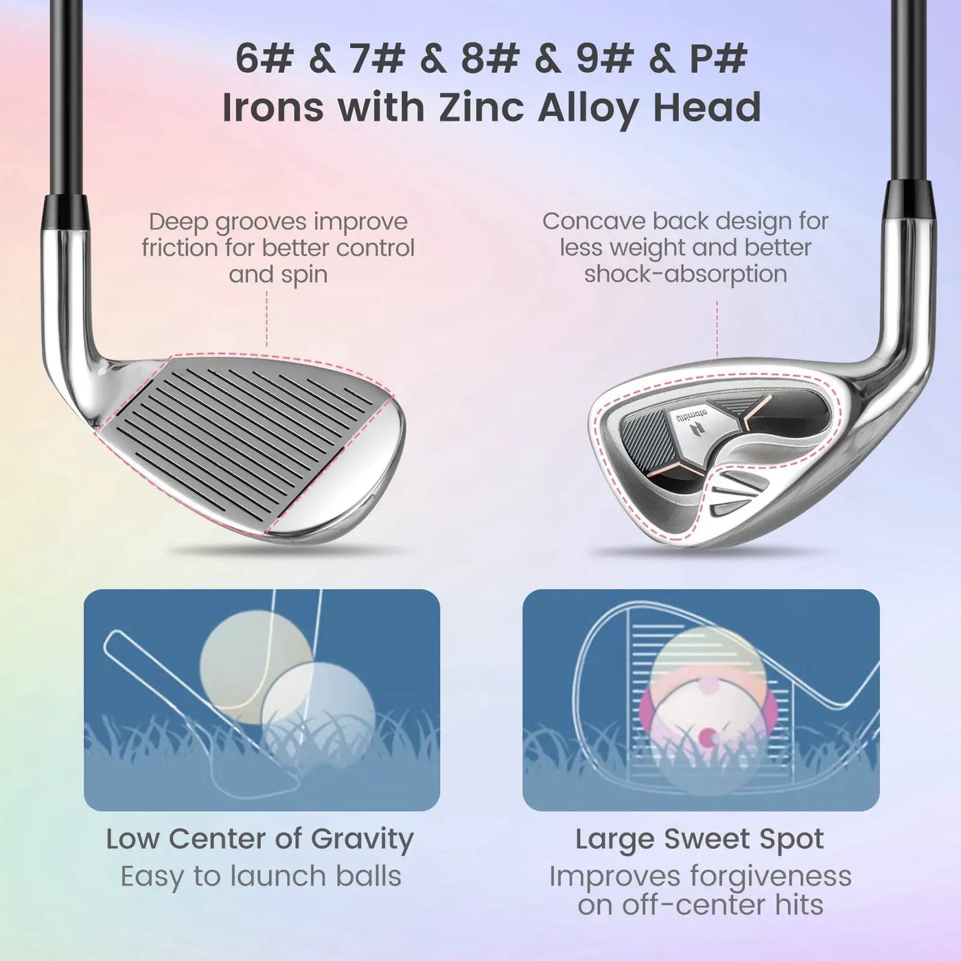 Women's 9 Pieces Complete Golf Club Set by DirectDeals