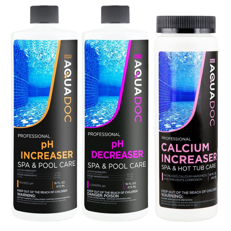 Spa Balancer Kit - pH Increaser + pH Decreaser + Calcium Increaser by AquaDoc