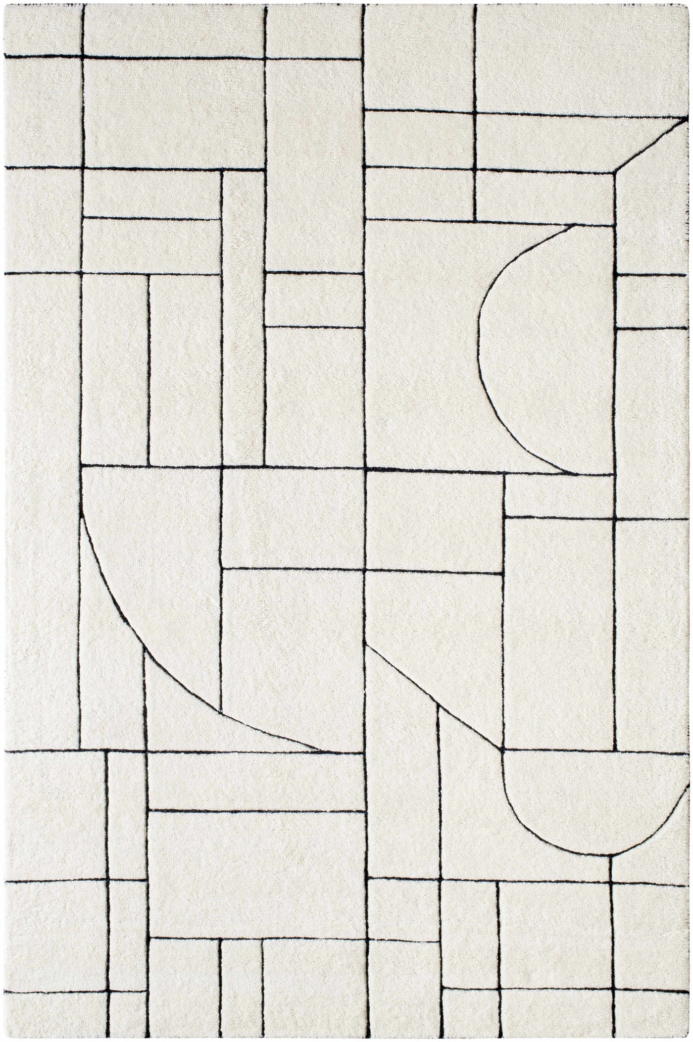 Fusao Rose Cream Area Rug - Clearance by Boutique Rugs