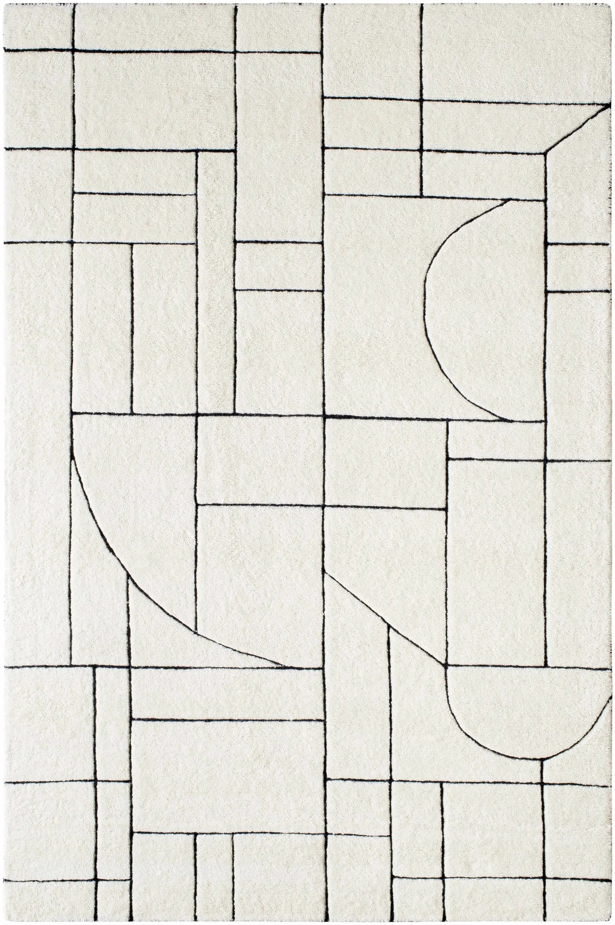Fusao Rose Cream Area Rug - Clearance by Boutique Rugs