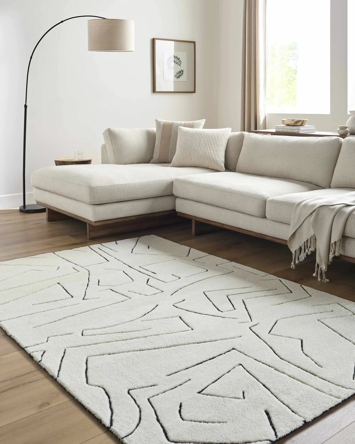 Mony Rose Cream Area Rug - Clearance by Boutique Rugs