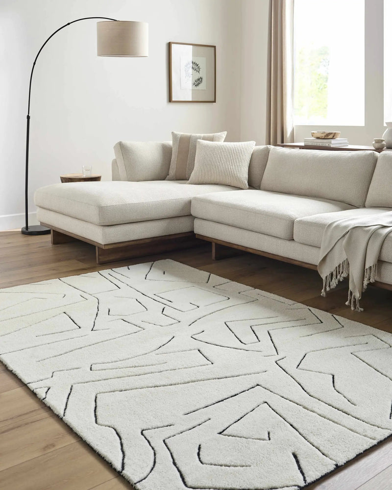 Mony Rose Cream Area Rug - Clearance by Boutique Rugs