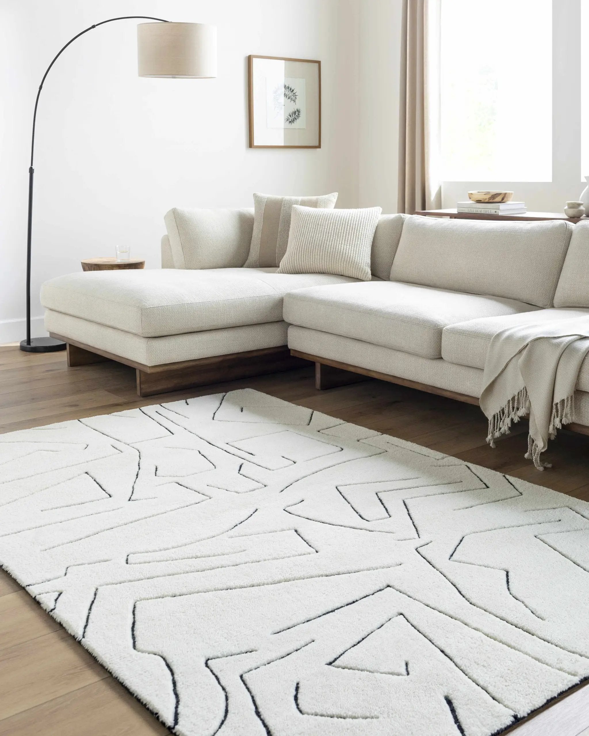 Mony Rose Cream Area Rug - Clearance by Boutique Rugs
