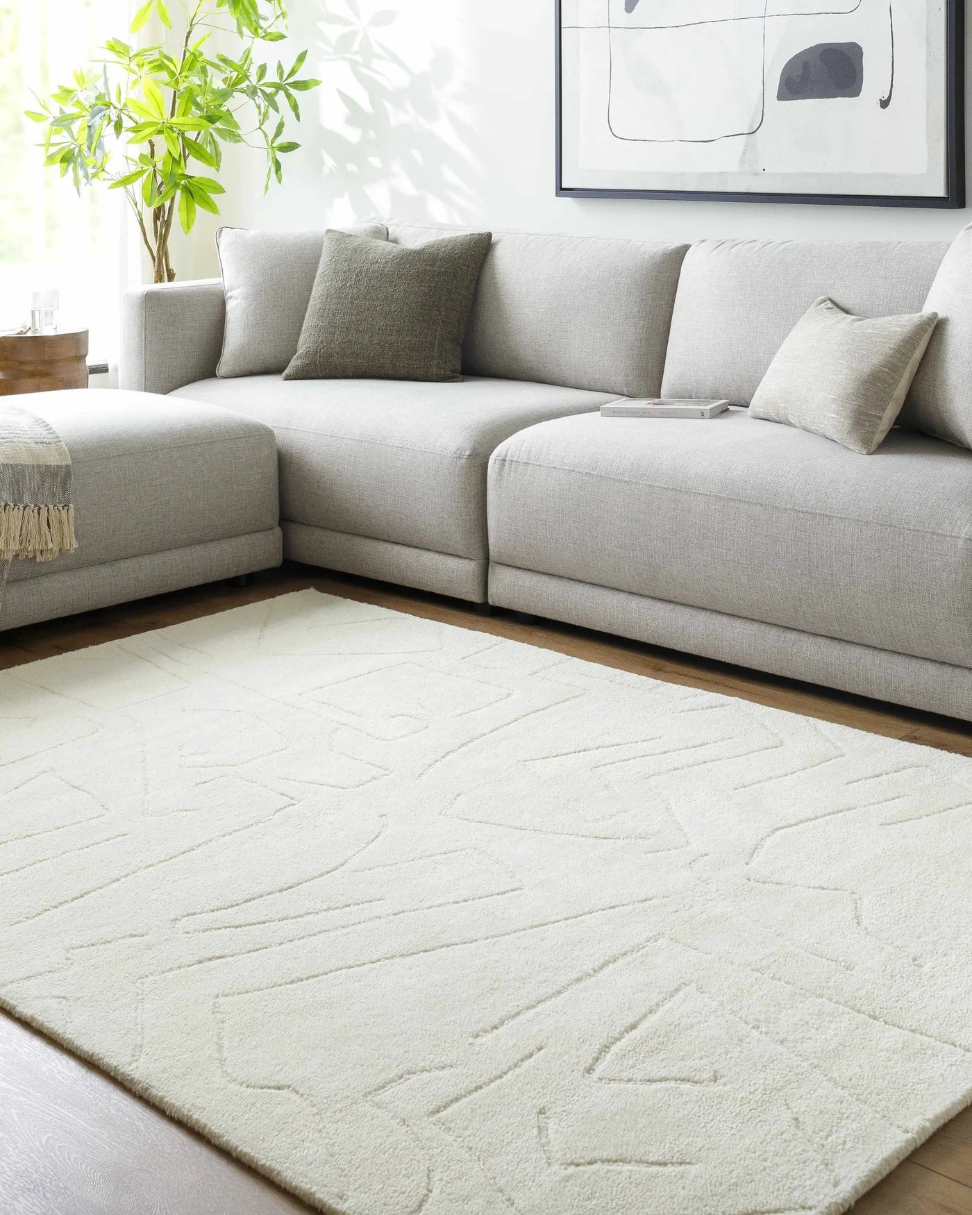 Mony Ivory Area Rug - Clearance by Boutique Rugs