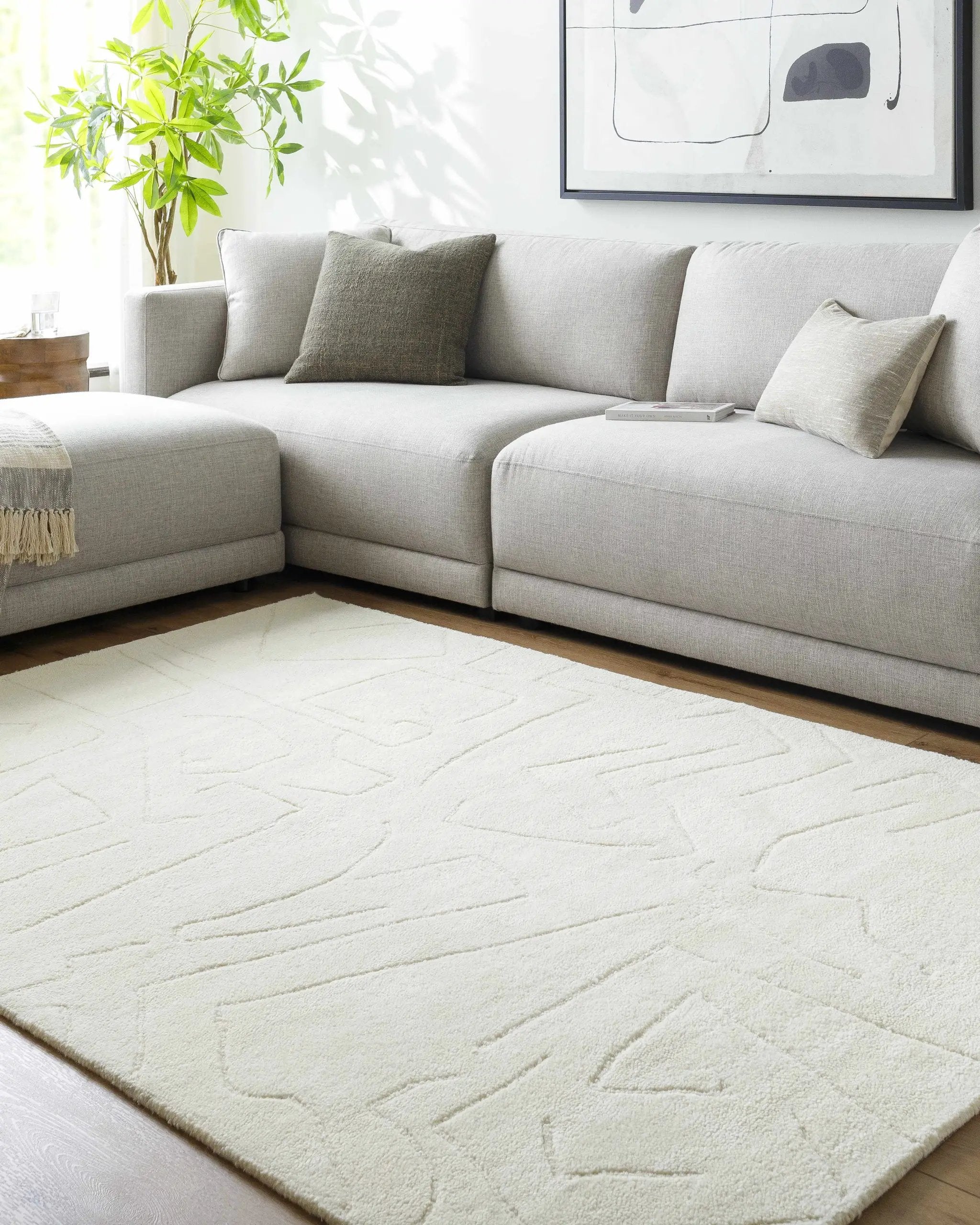 Mony Ivory Area Rug - Clearance by Boutique Rugs