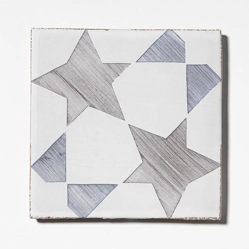 Spinning Stars Matte Glazed Terracotta Tiles 6x6 by Stonetiledepot