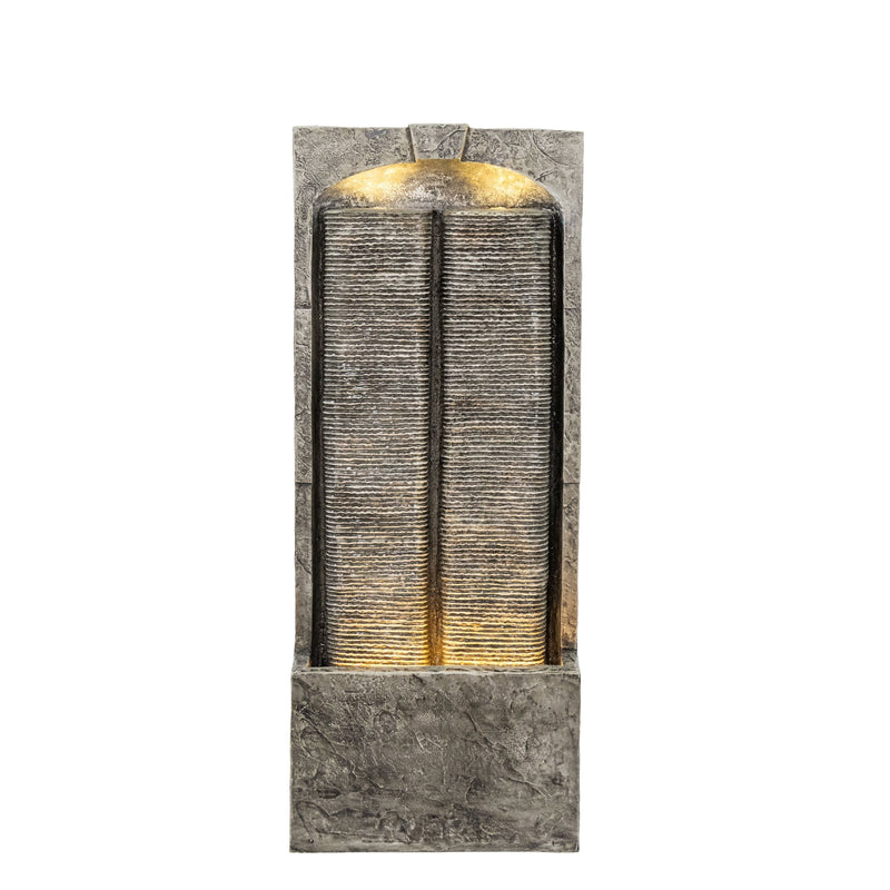 Resin Slate Outdoor Water Wall Fountain with LED Lights, photo 6 of 7