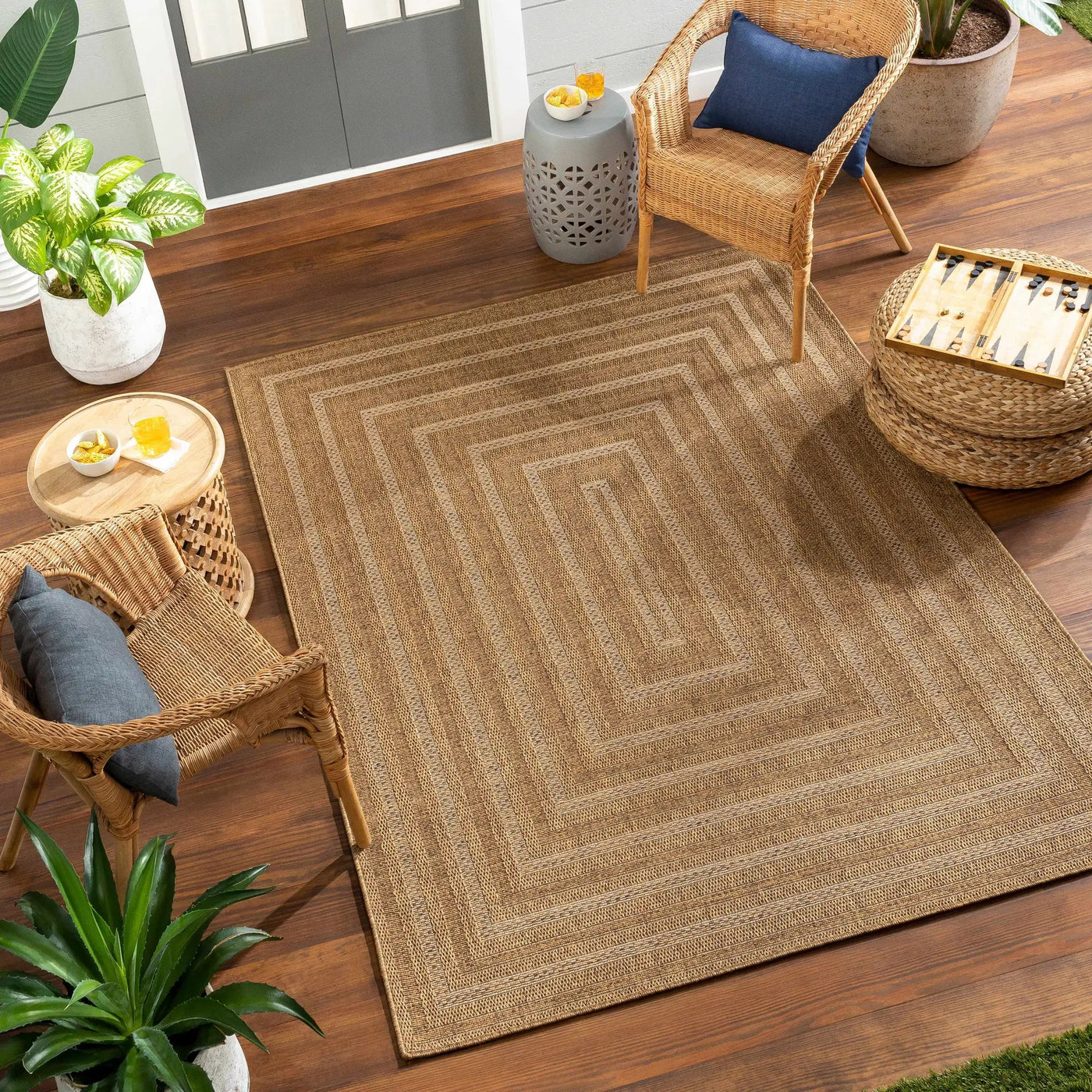 Dyami Flatweave Faux Jute Outdoor Rug by Boutique Rugs