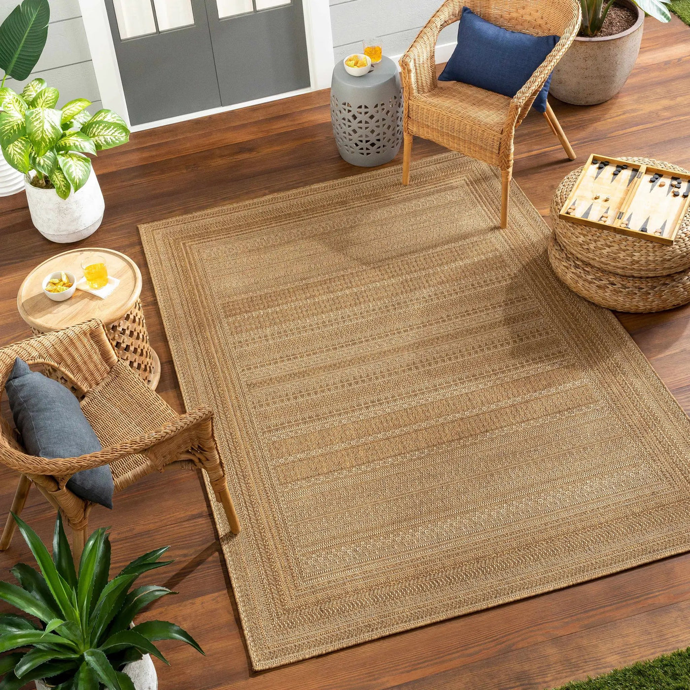 Freja Flatweave Faux Jute Outdoor Rug by Boutique Rugs