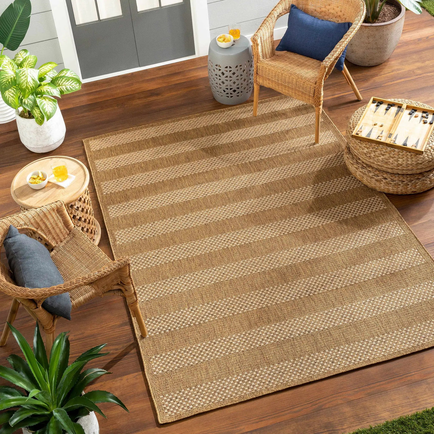 Hiero Flatweave Faux Jute Outdoor Rug by Boutique Rugs
