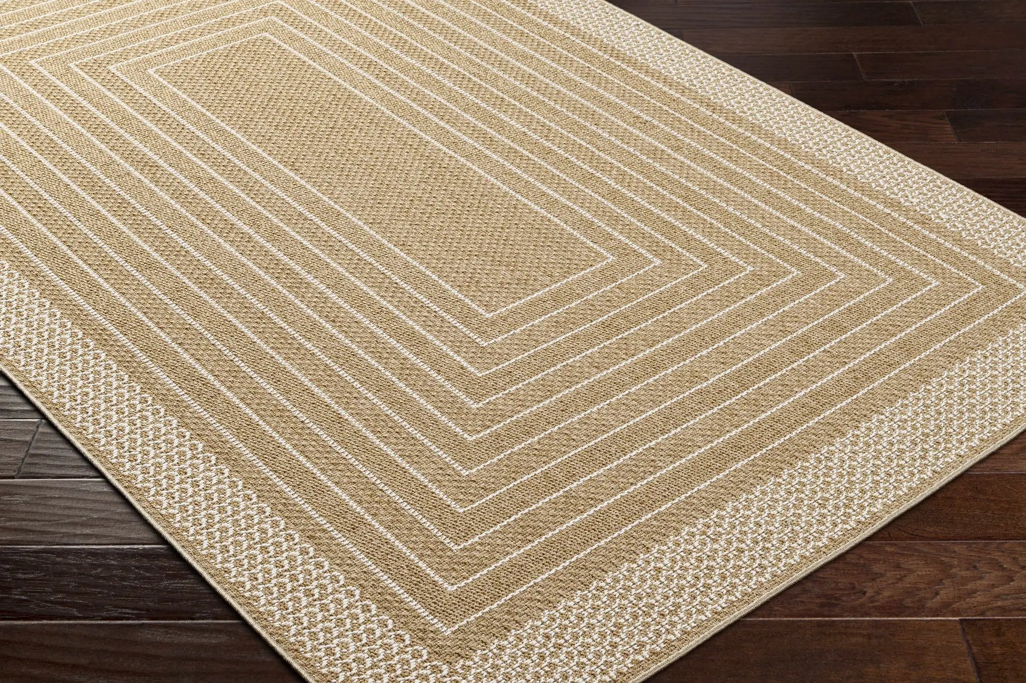 Mopsa Tan Outdoor Area Rug - Clearance by Boutique Rugs