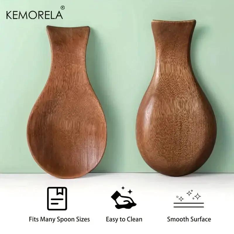 Spoon Rest - Rustic Wooden Brown by House Of Avana