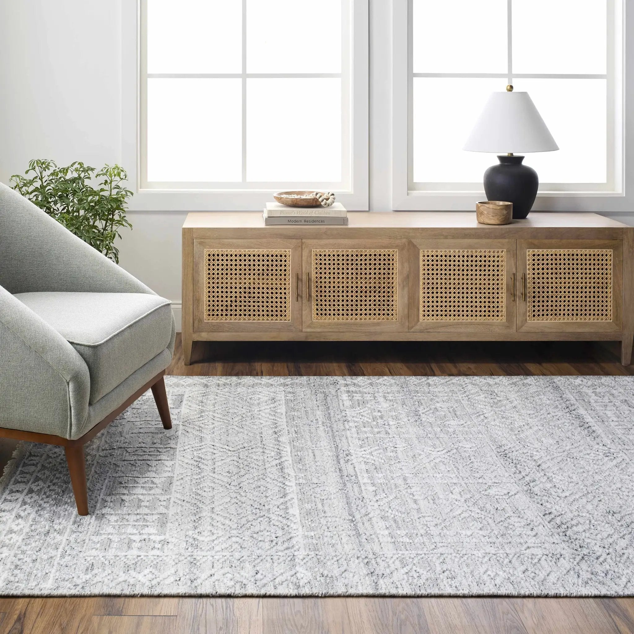Gray Kazi Area Rug - Clearance by Boutique Rugs