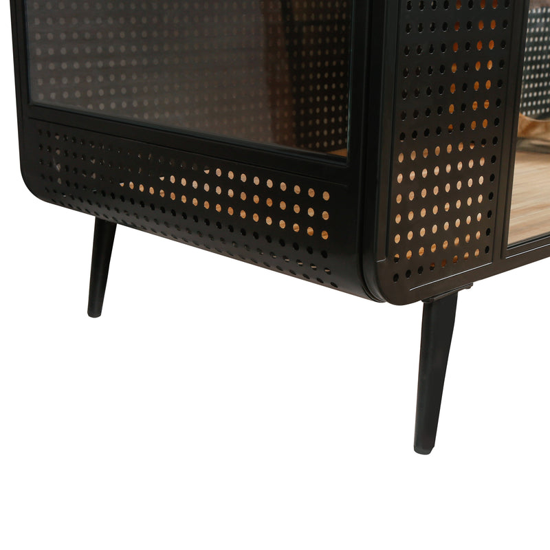 Modern Spacious Cat House with Fir Wood and Iron Frame - Black & Brown, photo 13 of 14