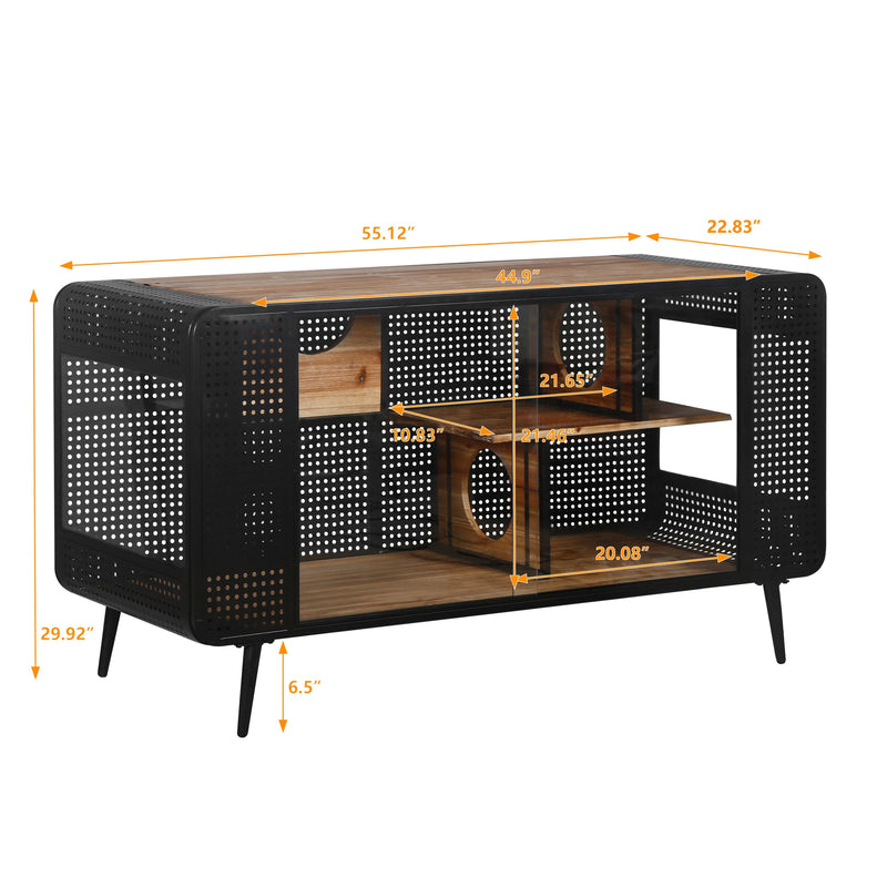 Modern Spacious Cat House with Fir Wood and Iron Frame - Black & Brown, photo 3 of 14