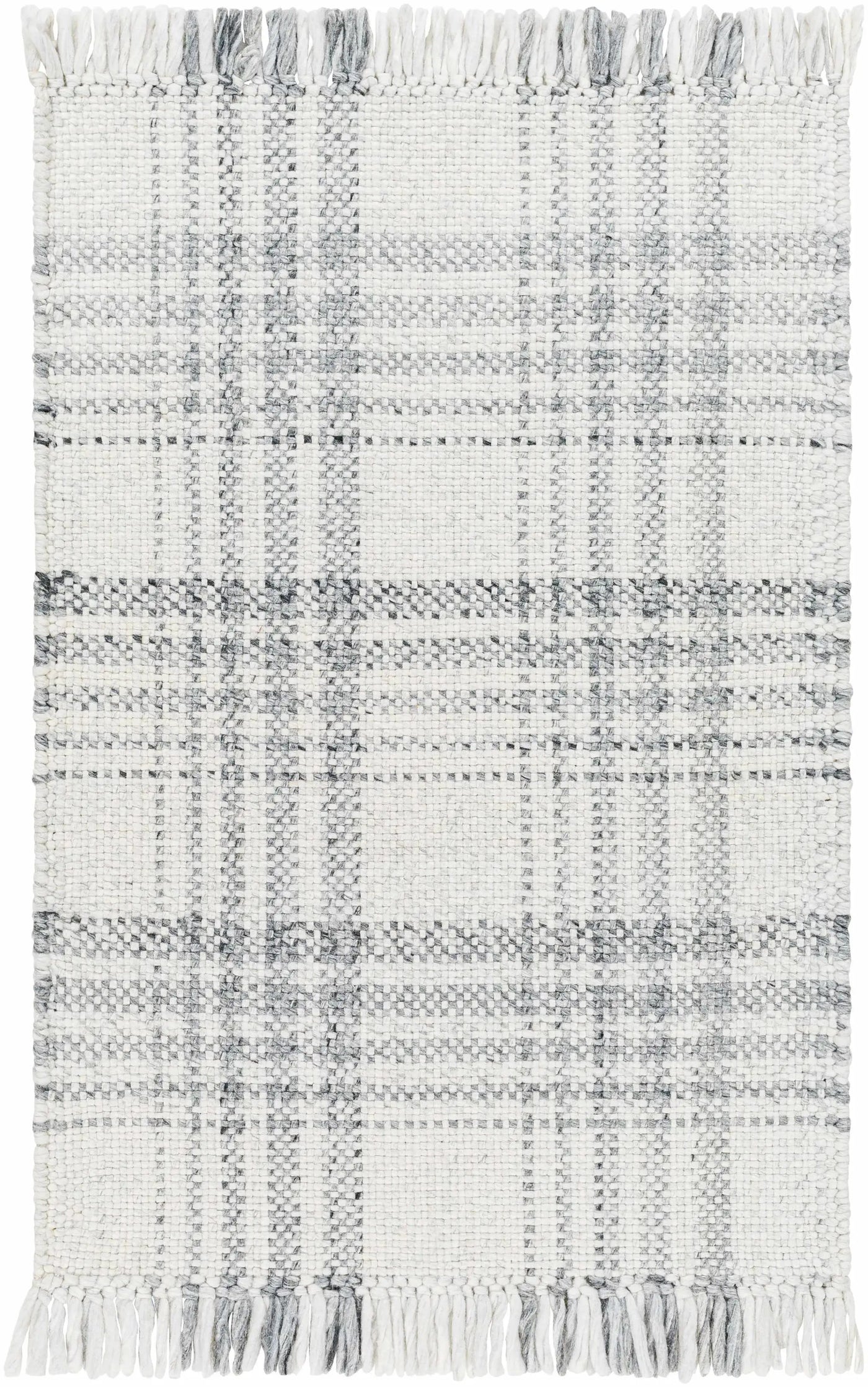 Inara Gray Plaid Area Rug - Clearance by Boutique Rugs