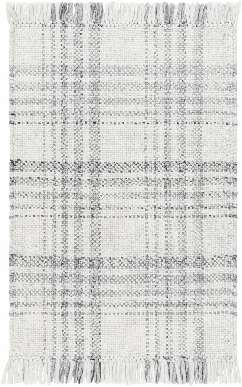 Inara Gray Plaid Area Rug - Clearance by Boutique Rugs