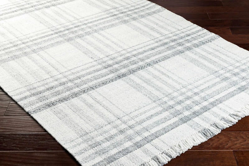 Inara Gray Plaid Area Rug - Clearance by Boutique Rugs